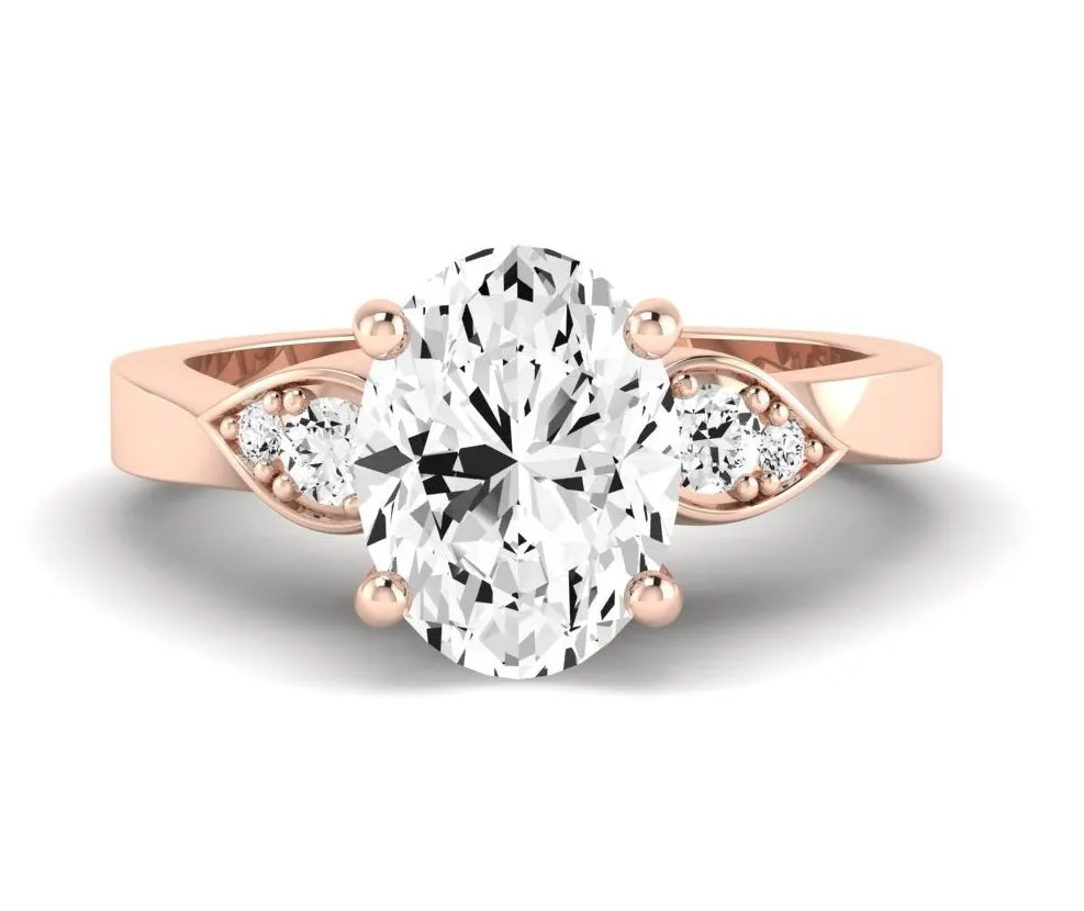 Hibiscus - Oval Lab Diamond Engagement Ring (IGI Certified)