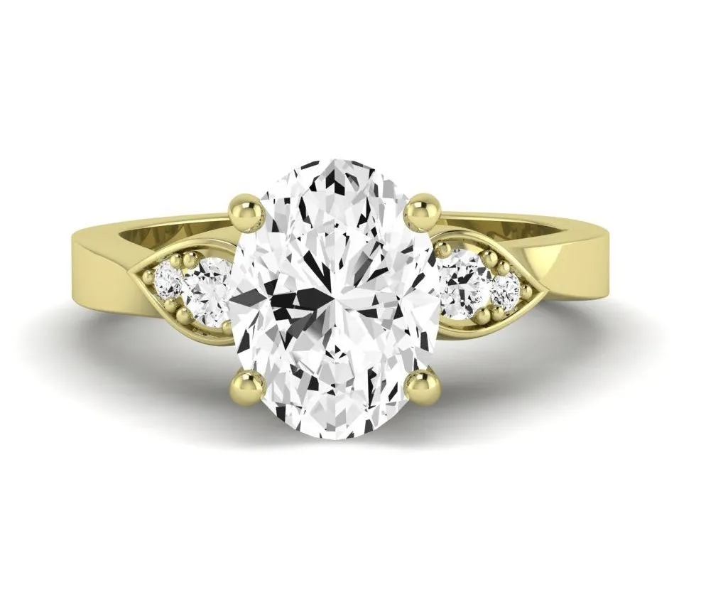 Hibiscus - Oval Lab Diamond Engagement Ring (IGI Certified)