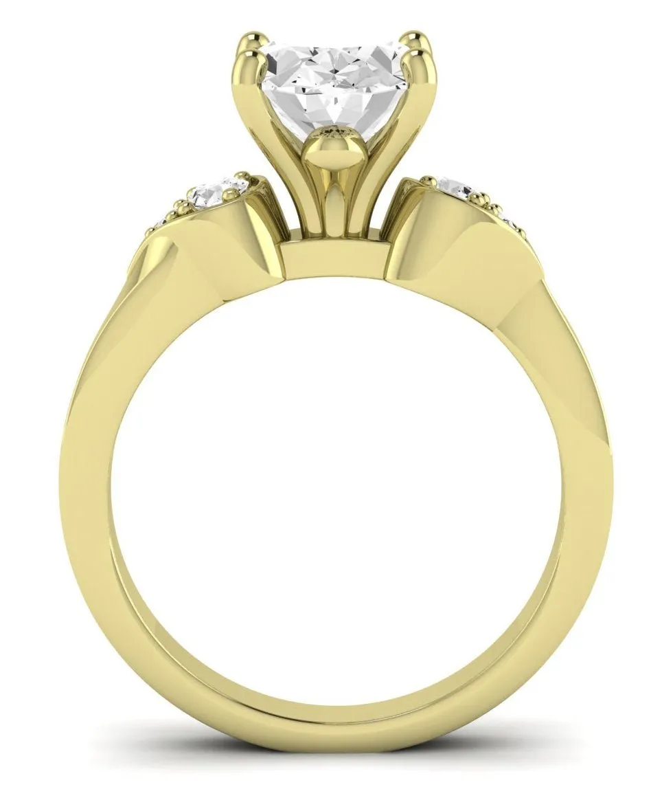 Hibiscus - Oval Moissanite Engagement Ring
