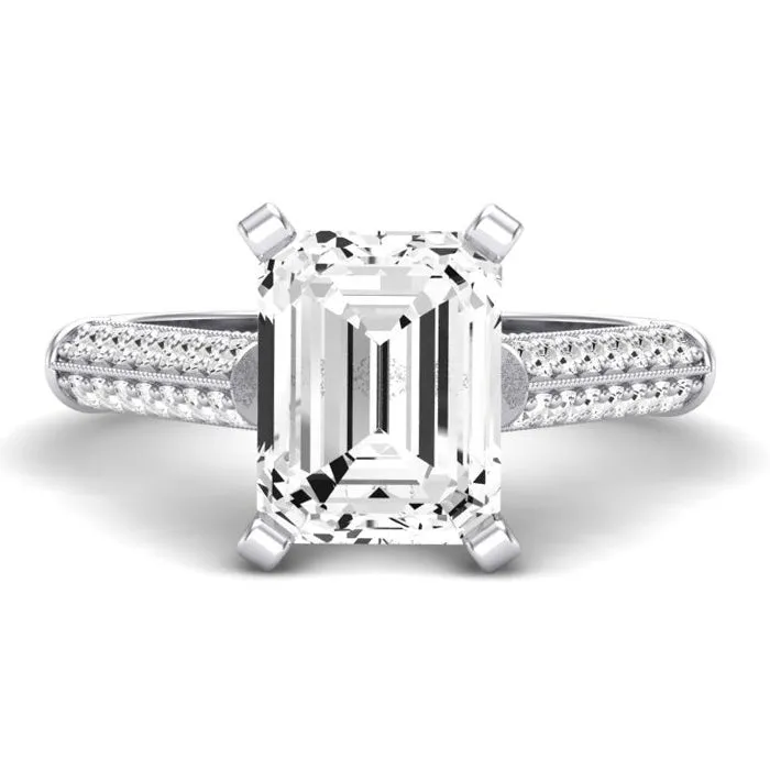Iberis - GIA Natural Emerald Diamond Engagement Ring