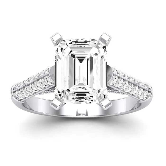 Iberis - GIA Natural Emerald Diamond Engagement Ring