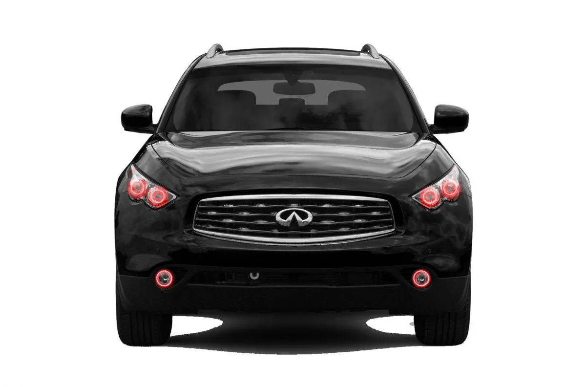 Infiniti FX50 V.3 Fusion Color Change LED Halo Headlight and Fog Light Kit 2009-2012