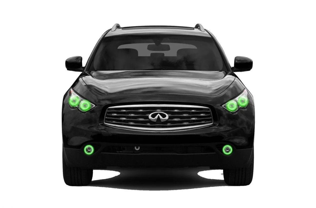 Infiniti FX50 V.3 Fusion Color Change LED Halo Headlight and Fog Light Kit 2009-2012