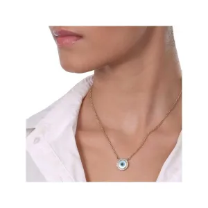 Kaj Fine Jewellery Evil Eye Diamond Chain Pendant in 14KT Yellow Gold