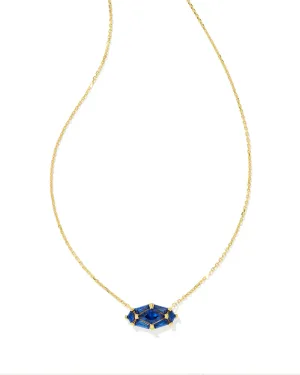 Kendra Scott Lindy Rae Elisa Short Pendant Necklace in Blue Crystal