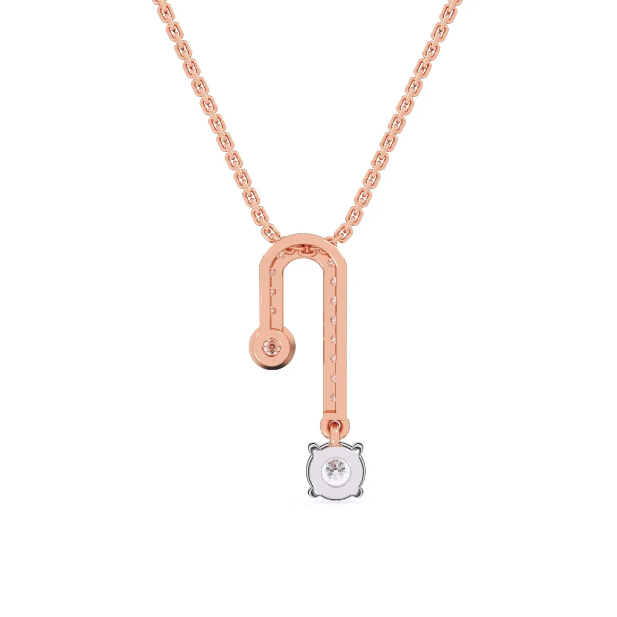 Latest U shaped Lab Grown Diamond Charming Pendant