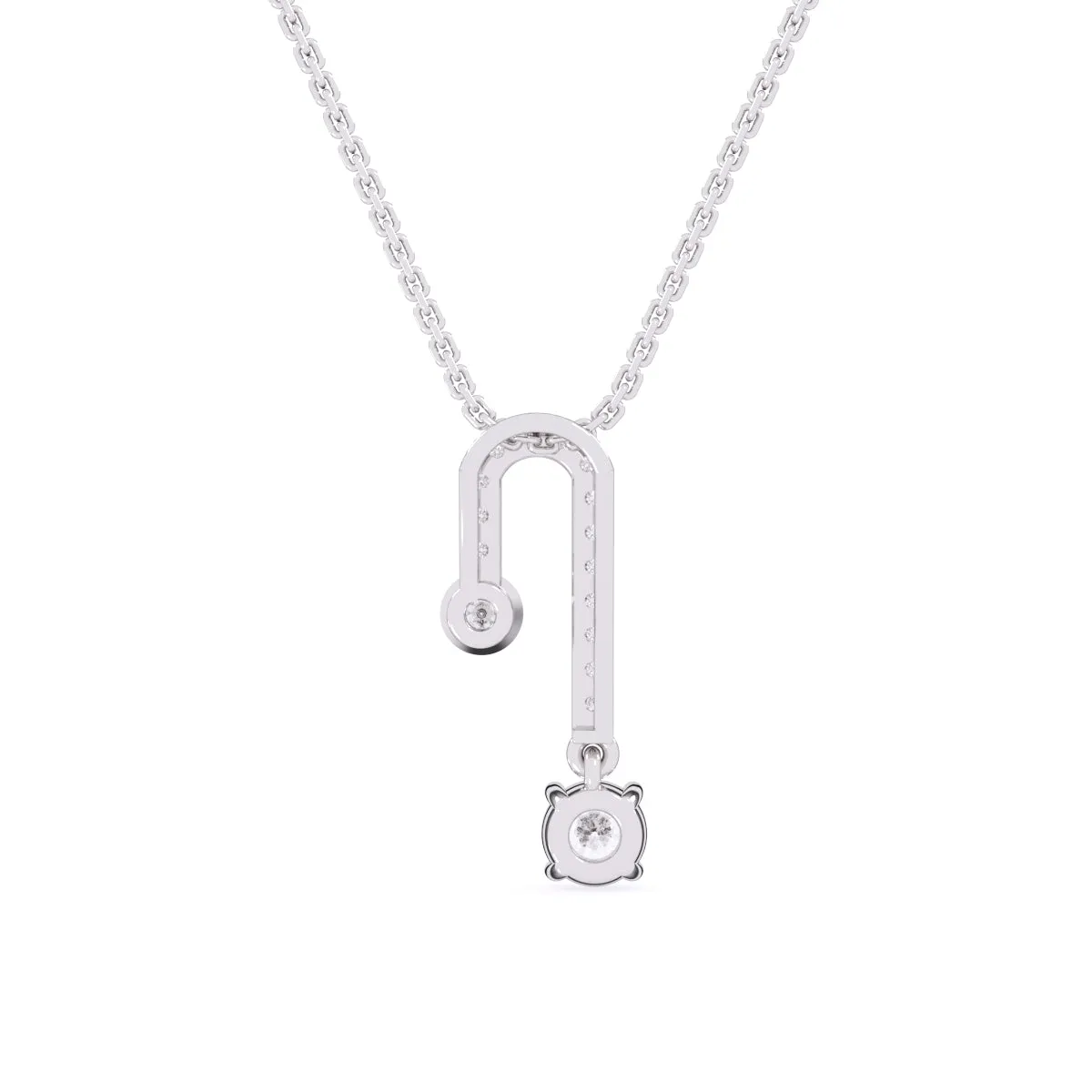 Latest U shaped Lab Grown Diamond Charming Pendant