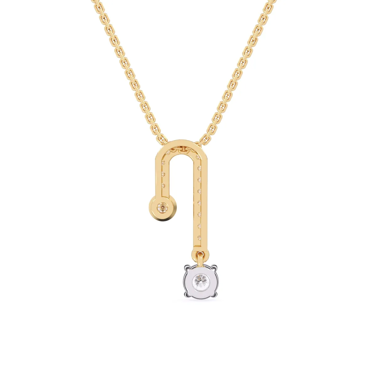 Latest U shaped Lab Grown Diamond Charming Pendant