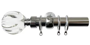 Laura Ashley 28mm Vivien Chrome Metal Curtain Pole