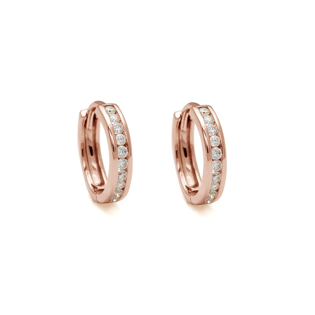 Licol Hoop - 14k Gold & White Diamonds