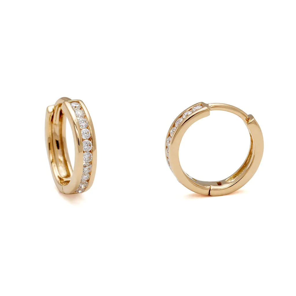 Licol Hoop - 14k Gold & White Diamonds