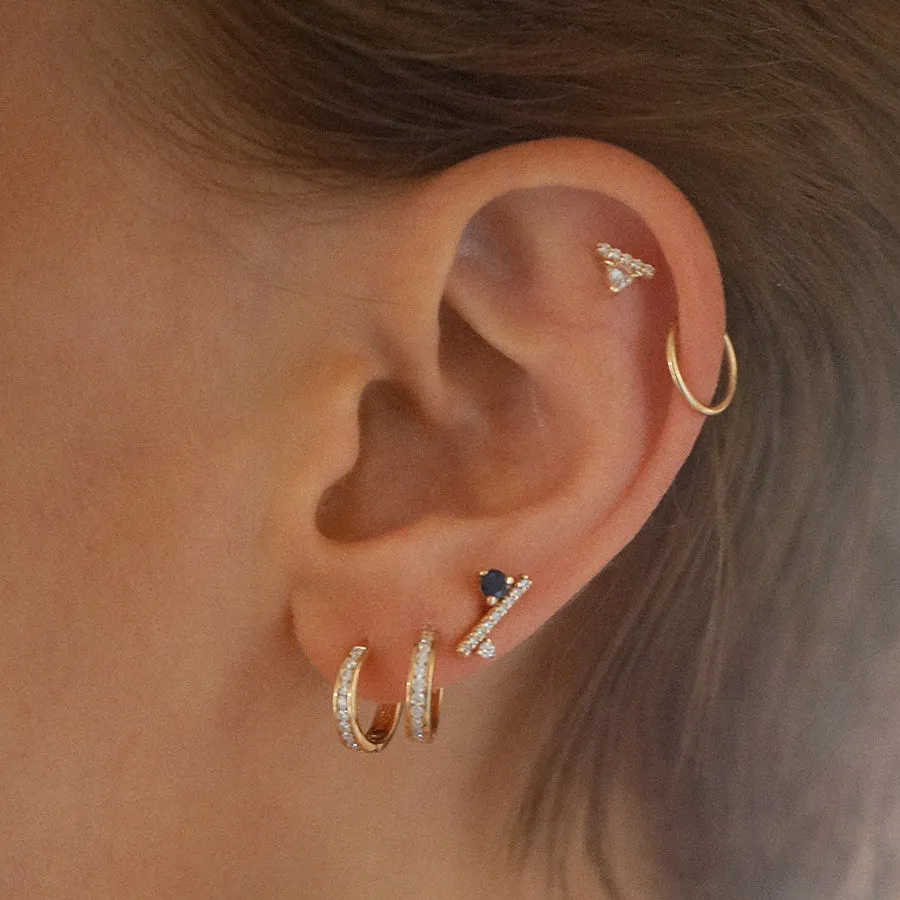 Licol Hoop - 14k Gold & White Diamonds