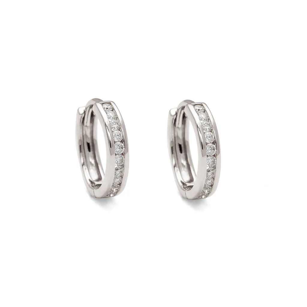 Licol Hoop - 14k Gold & White Diamonds