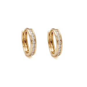 Licol Hoop - 14k Gold & White Diamonds