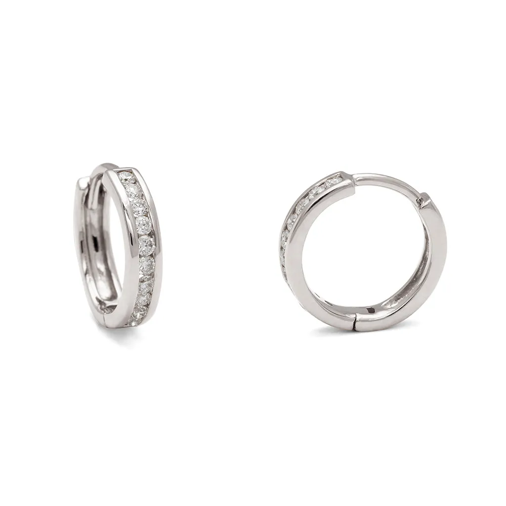 Licol Hoop - 14k Gold & White Diamonds