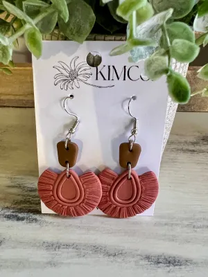 Lightweight Chic Mauve Polymer Clay Earrings