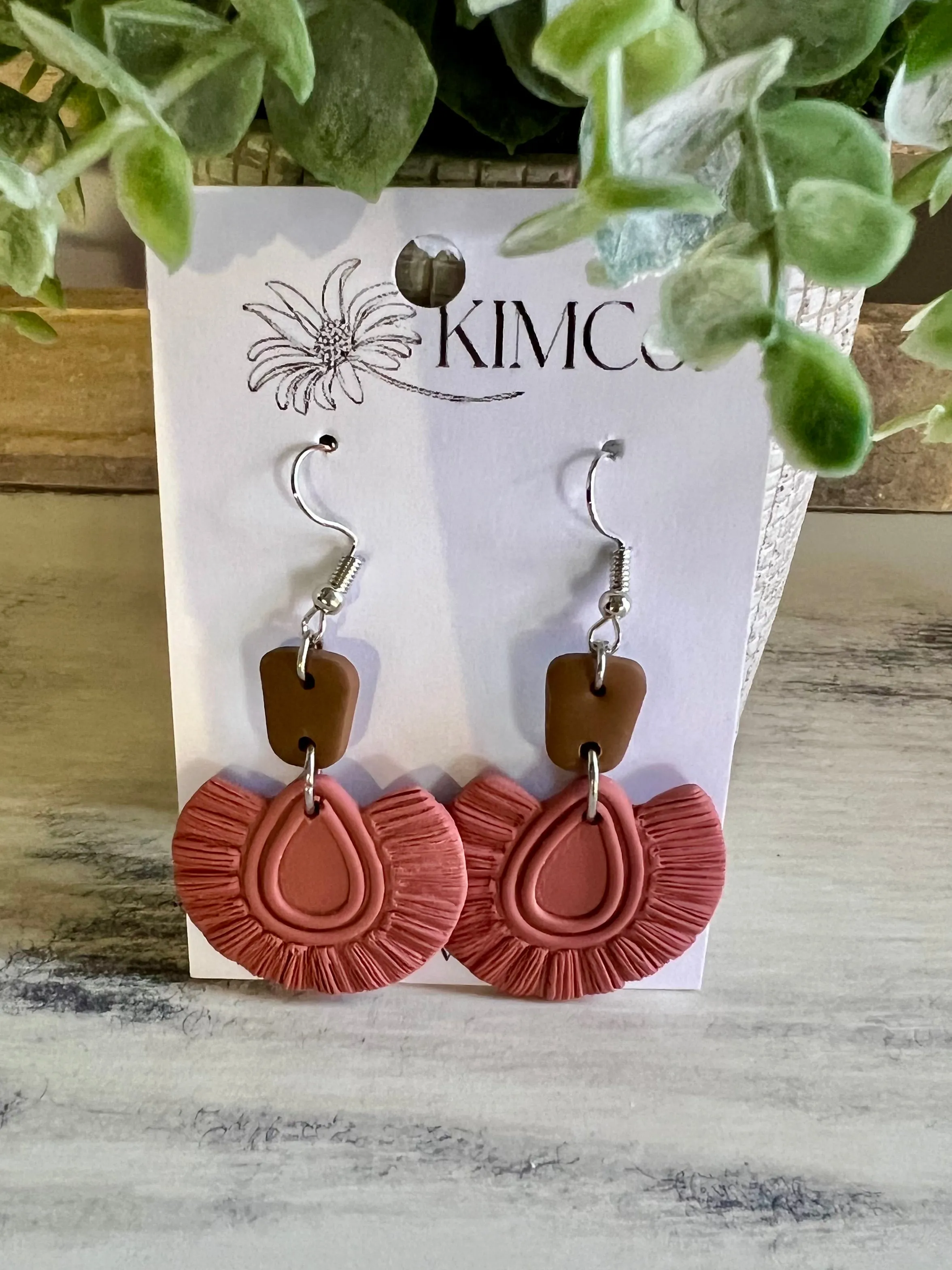 Lightweight Chic Mauve Polymer Clay Earrings