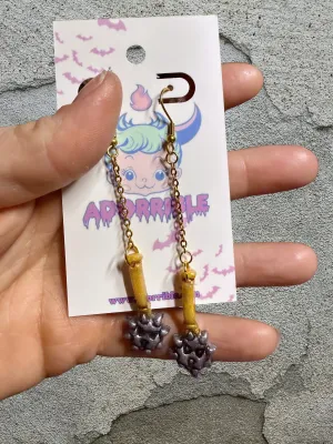 Long Dangle Mace Earrings