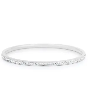 LOVCIA Jewelry Rhodium Plated Crystal Elegance Bangle