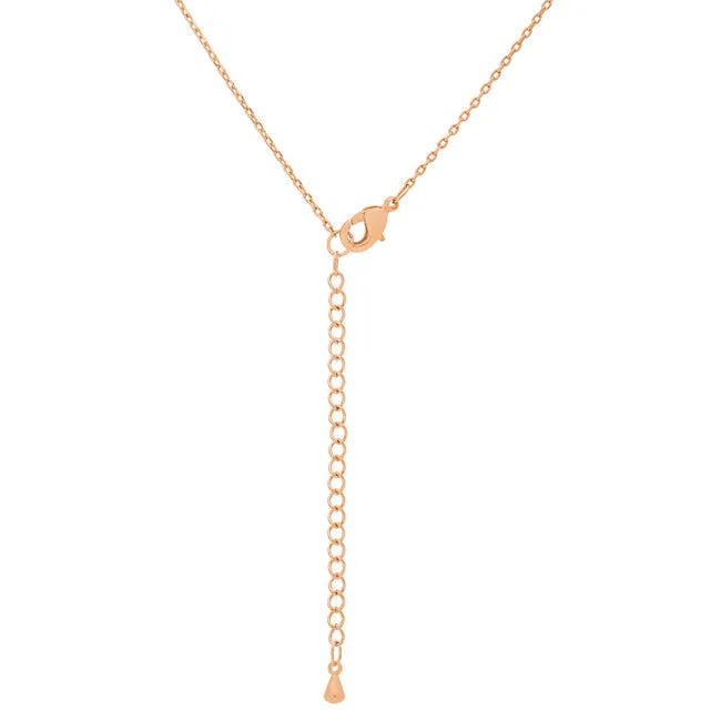 LOVCIA Personalized Rose Gold Initial Necklace with Letter N Pendant