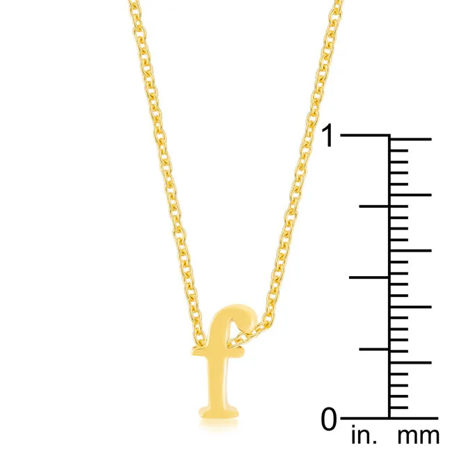 LOVCIA Radiant Gold Initial F Necklace