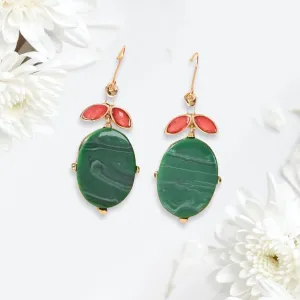 Lovely, lightweight, oval, dangle earrings