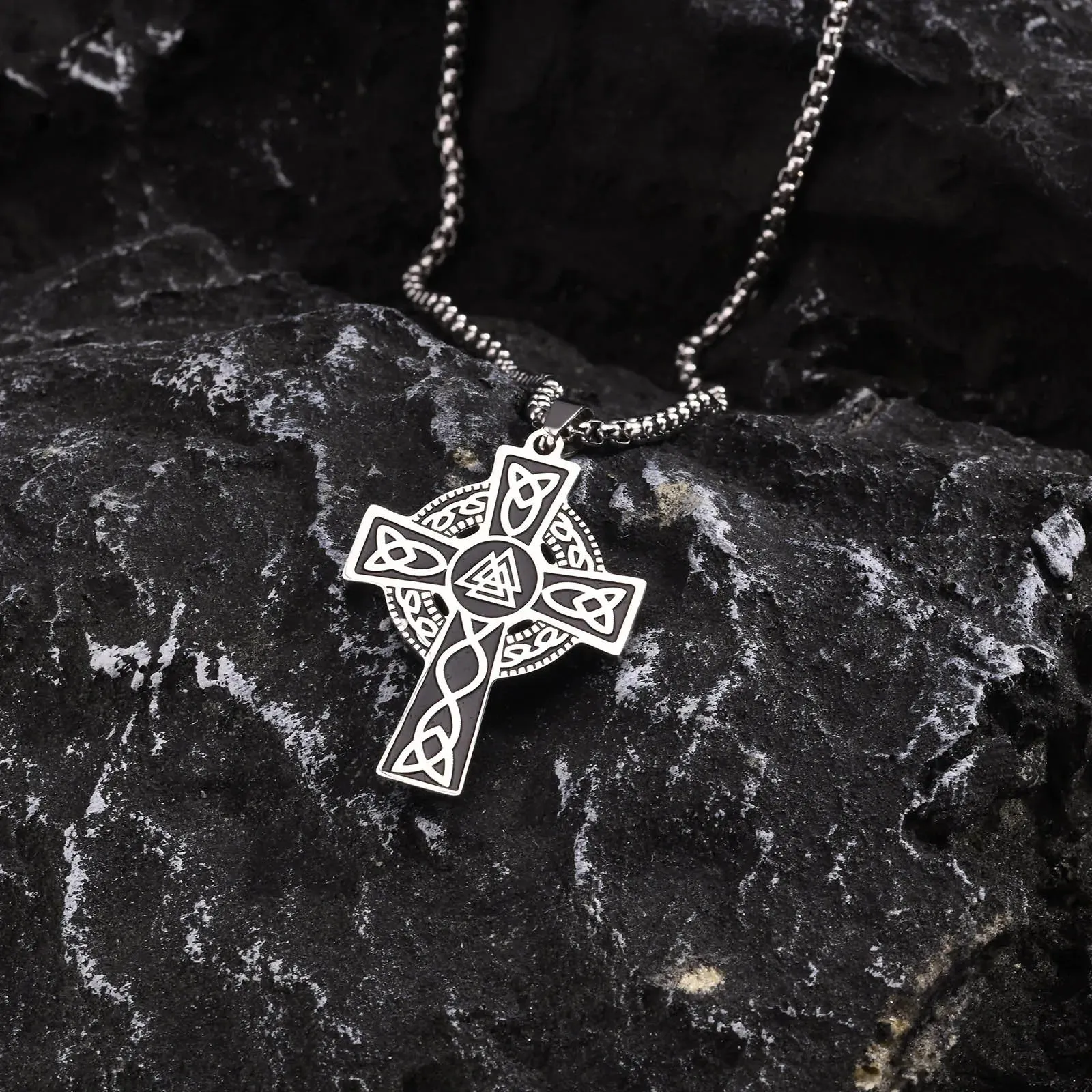 Mens Celtic Knot Cross Necklaces for Boys