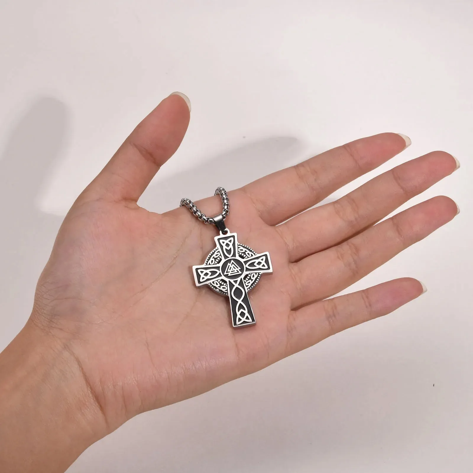 Mens Celtic Knot Cross Necklaces for Boys