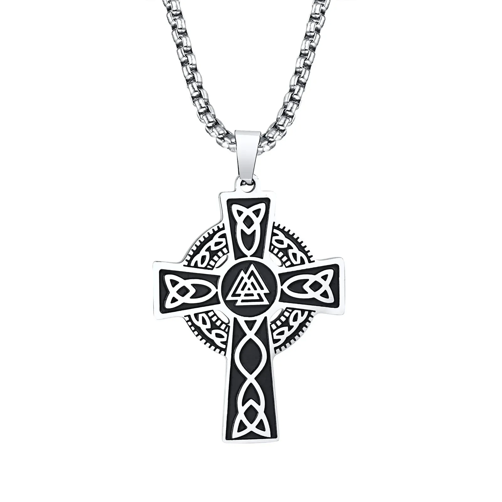 Mens Celtic Knot Cross Necklaces for Boys