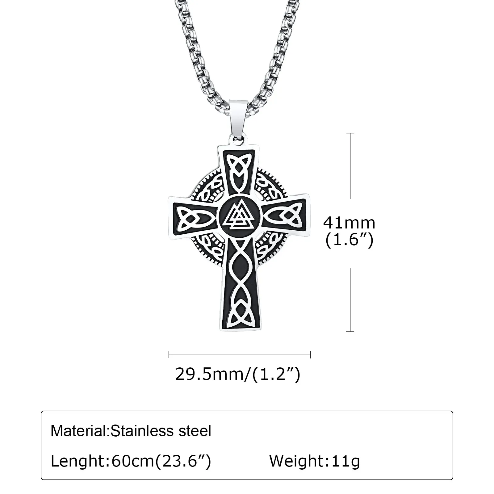 Mens Celtic Knot Cross Necklaces for Boys