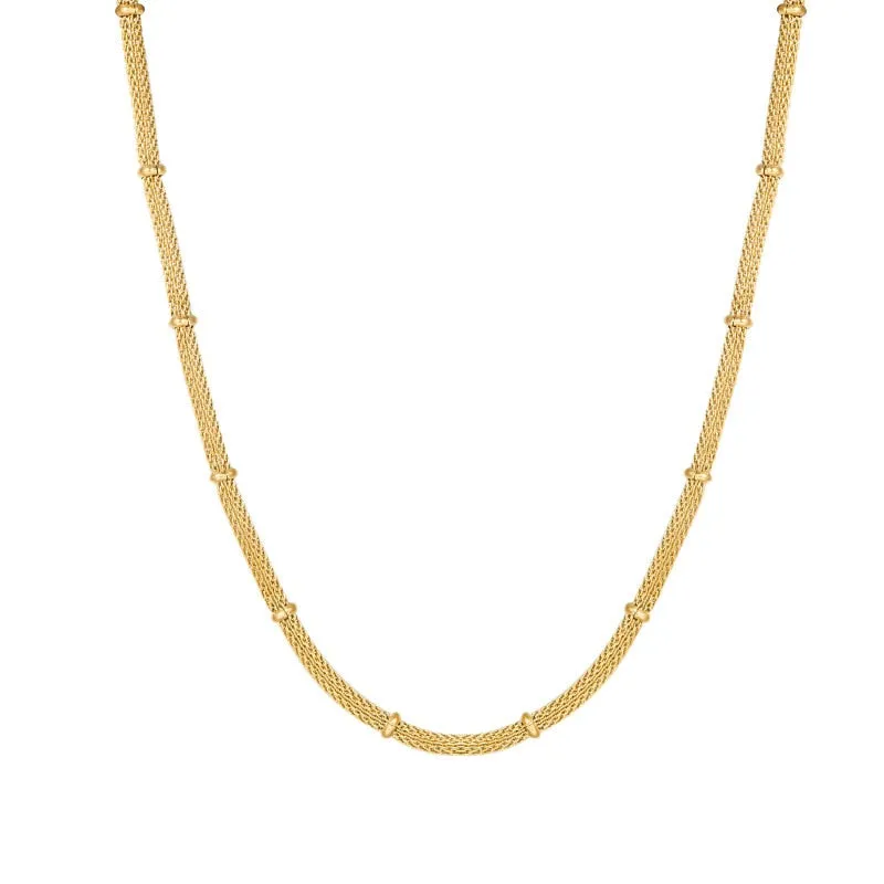Minimalism Beads Welding Charms Snake Chain Choker Necklaces Pendants For Women