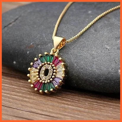 Multicolor Charming With Gold Touch Letter Pendants & Necklace