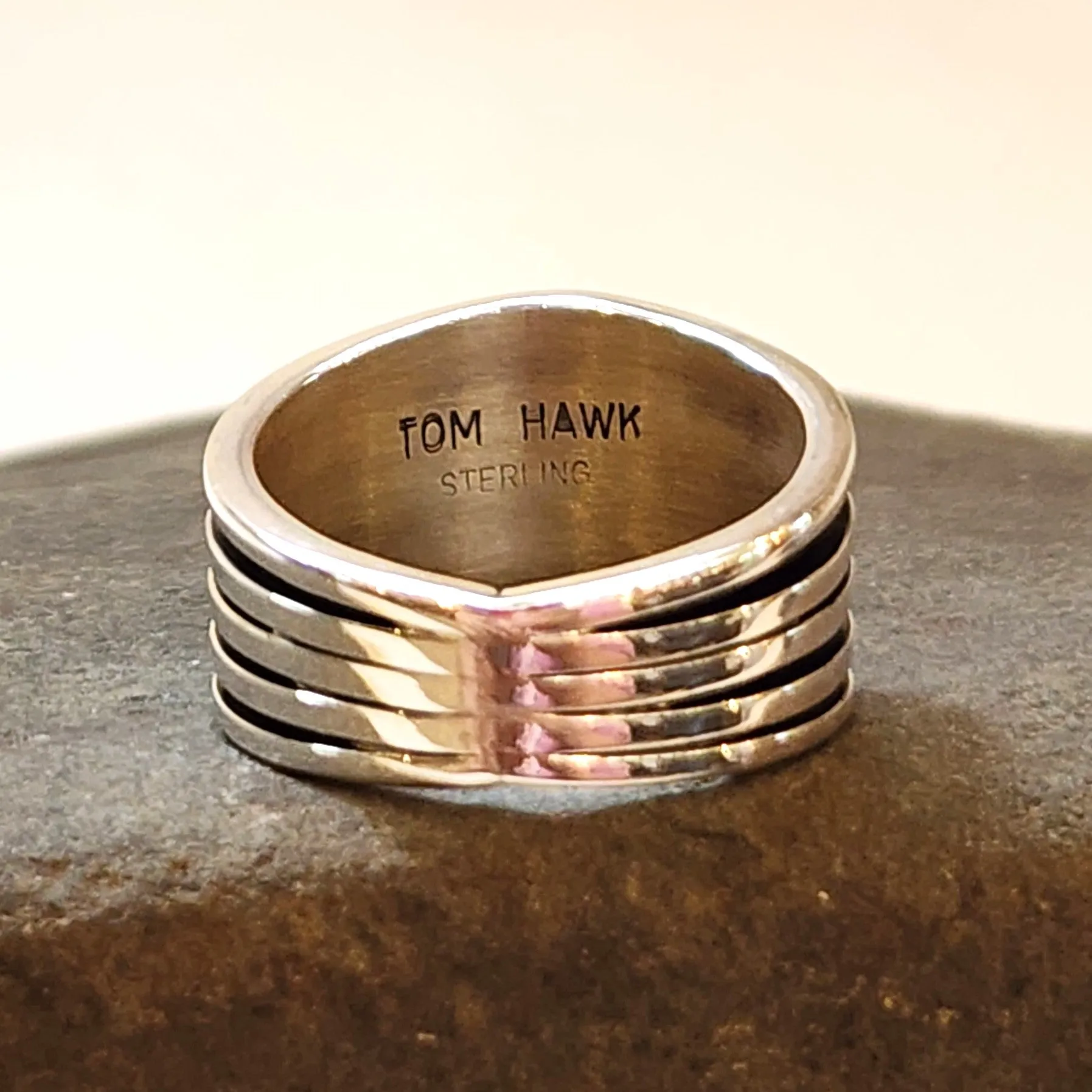 Navajo Sterling Silver Band - Size 13