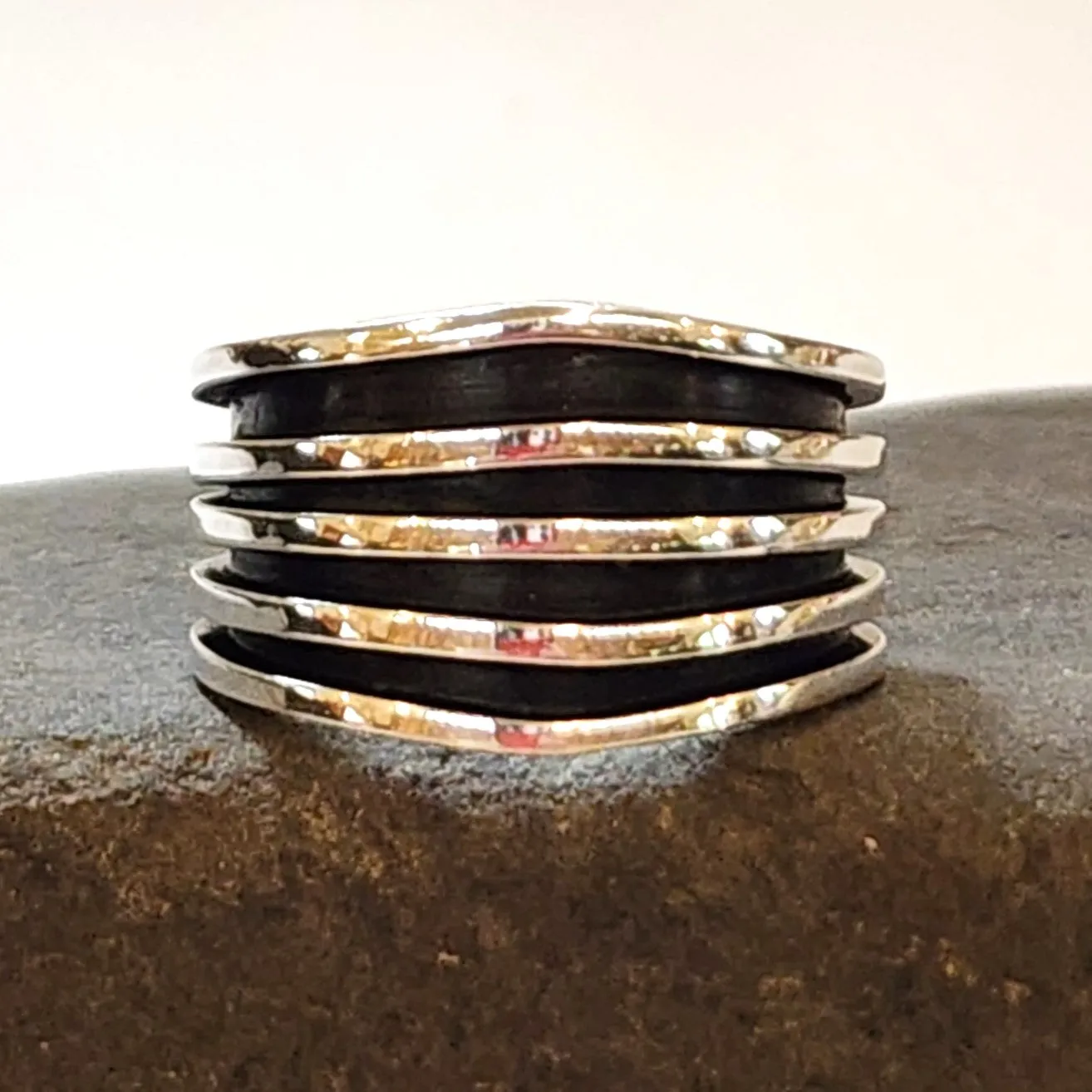 Navajo Sterling Silver Band - Size 13