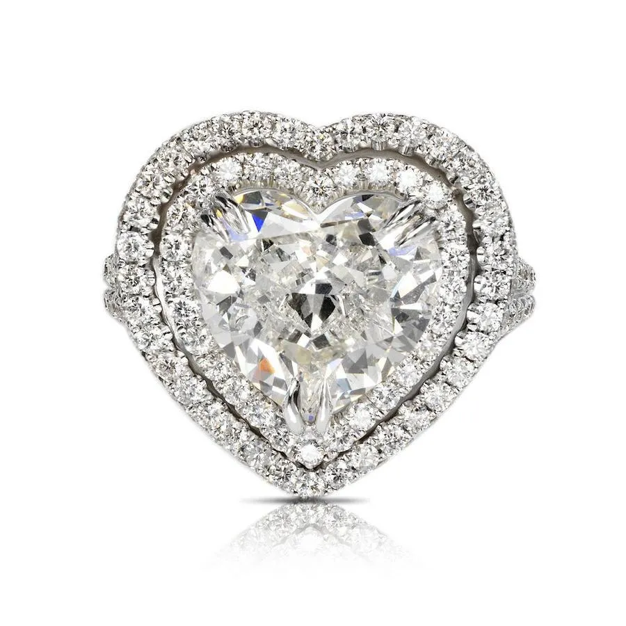 New Lovely  Luxury Heart Cut Design AAA  Quality CZ Diamonds Engagement Rings