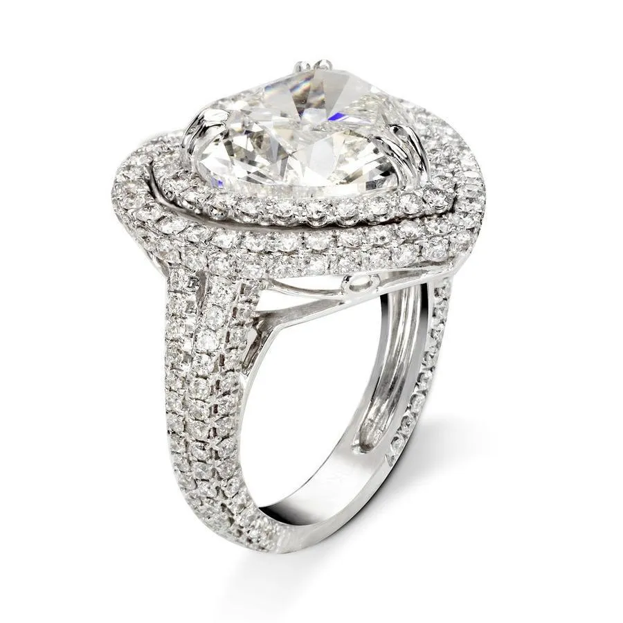 New Lovely  Luxury Heart Cut Design AAA  Quality CZ Diamonds Engagement Rings
