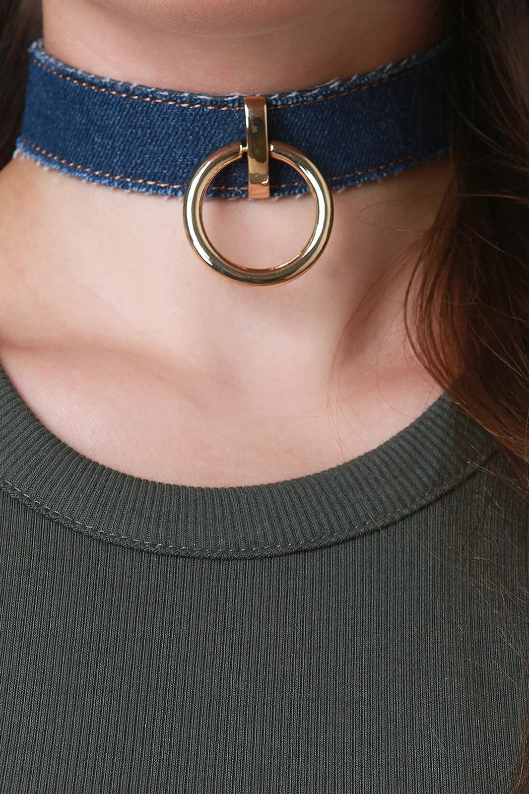O So Charming Denim Choker