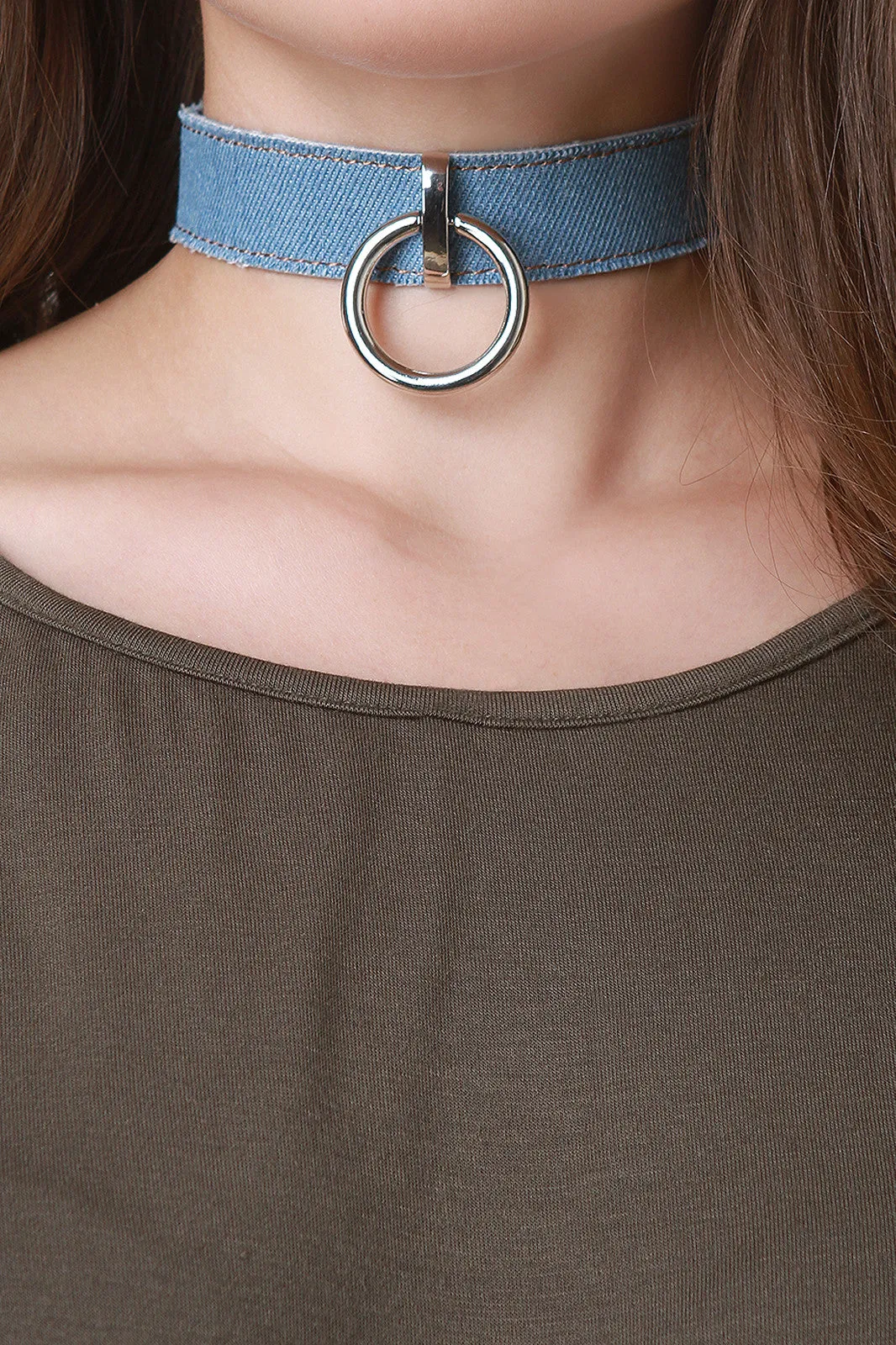 O So Charming Denim Choker