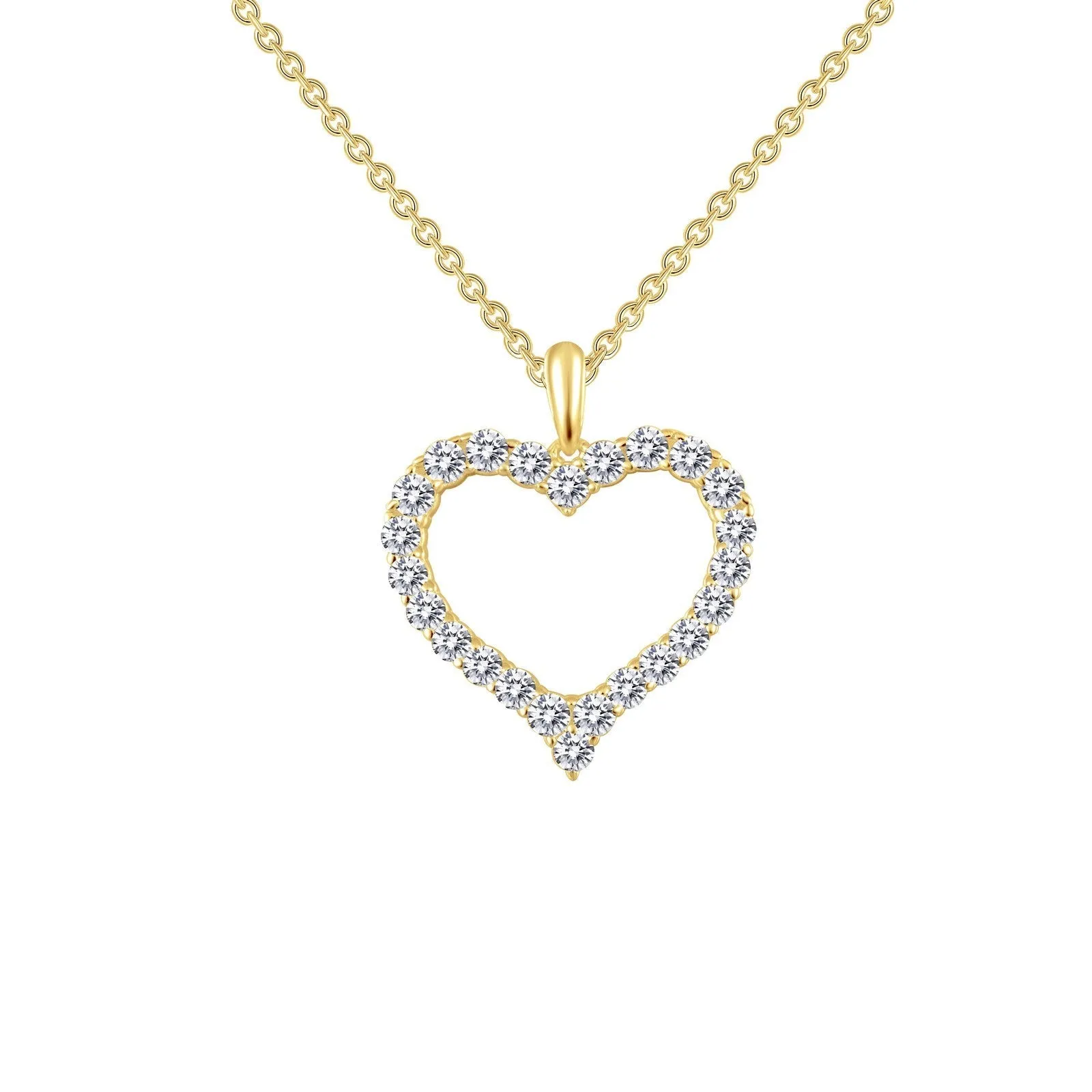 Open Heart Pendant Necklace P0146CLP18