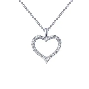 Open Heart Pendant Necklace P0146CLP18