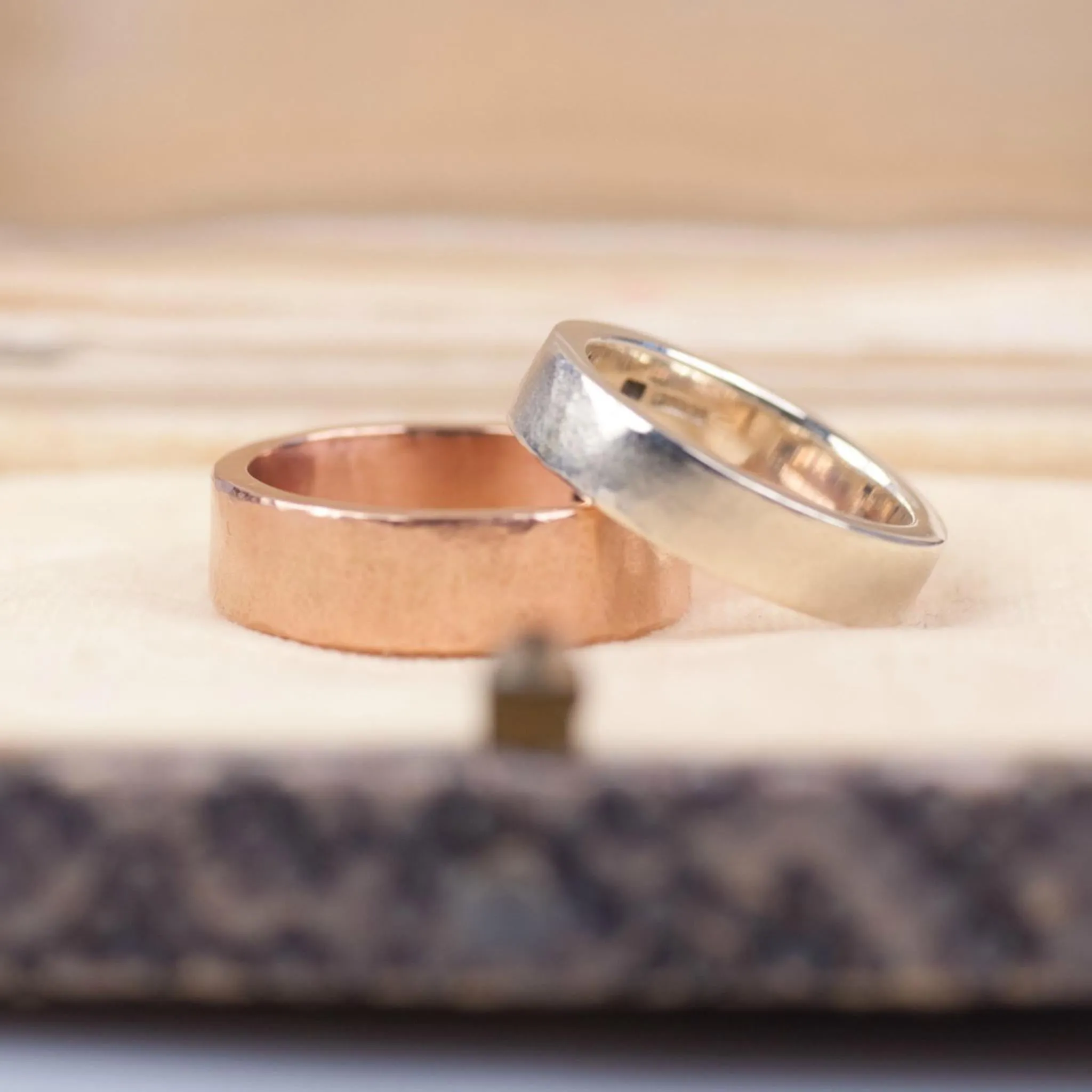Organic Textured 6mm Gold Band