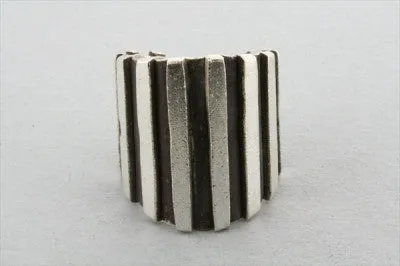 ox/pol groove ring - pure silver