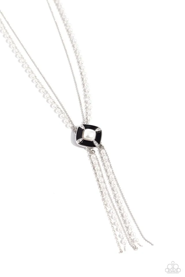 Paparazzi Necklace ~ I Pinky SQUARE - Black