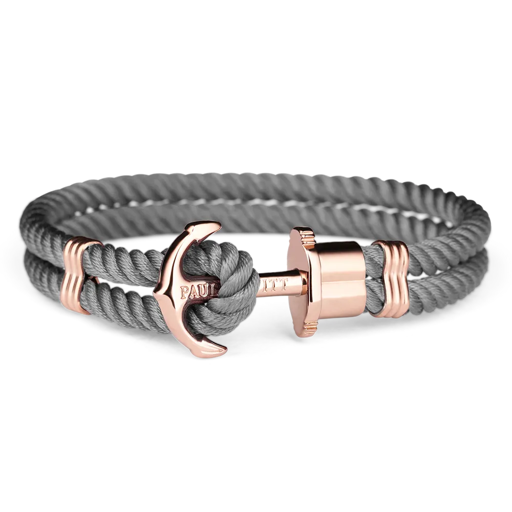 Paul Hewitt Phrep Nylon Rose Gold / Grey Bracelet