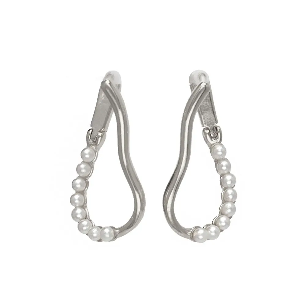 Pearly Hoop Earrings