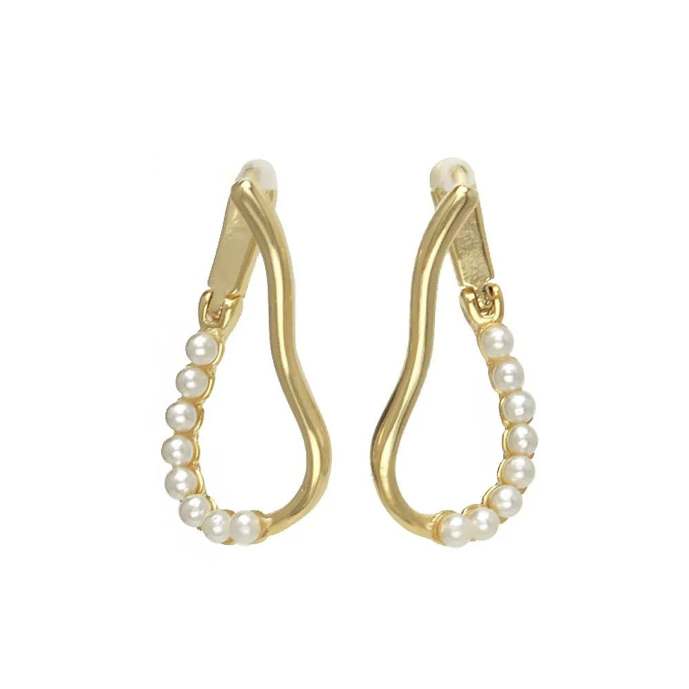 Pearly Hoop Earrings