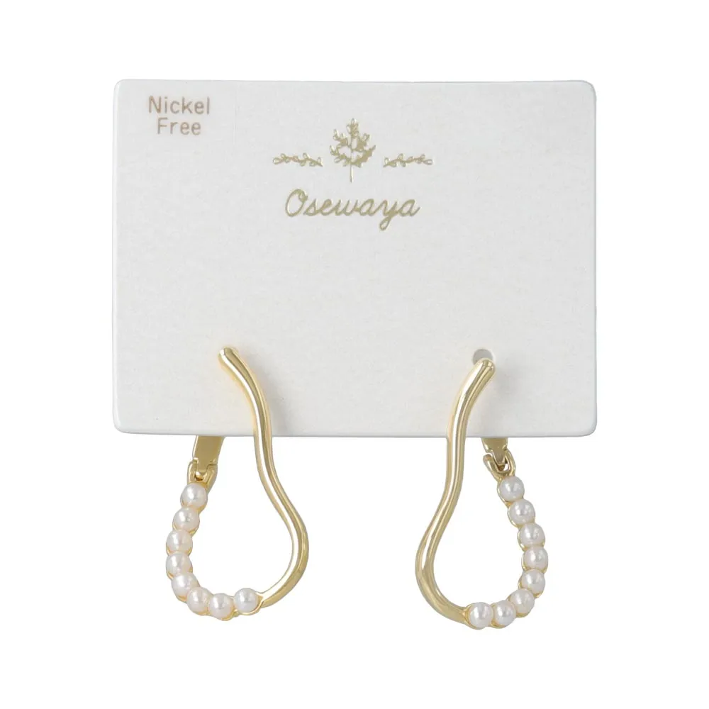 Pearly Hoop Earrings
