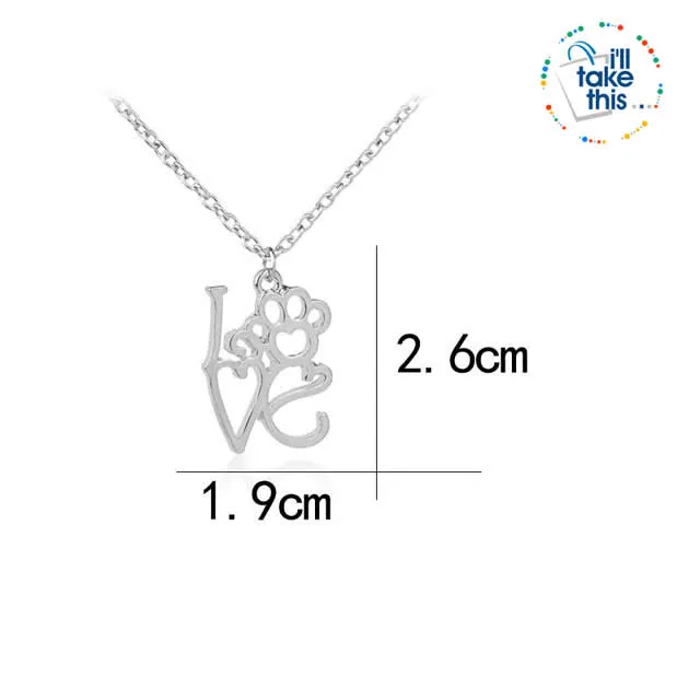PET LOVERS Collection of Dog & Cat, Paw & Heart themed Pendant Necklaces in Gold or Silver
