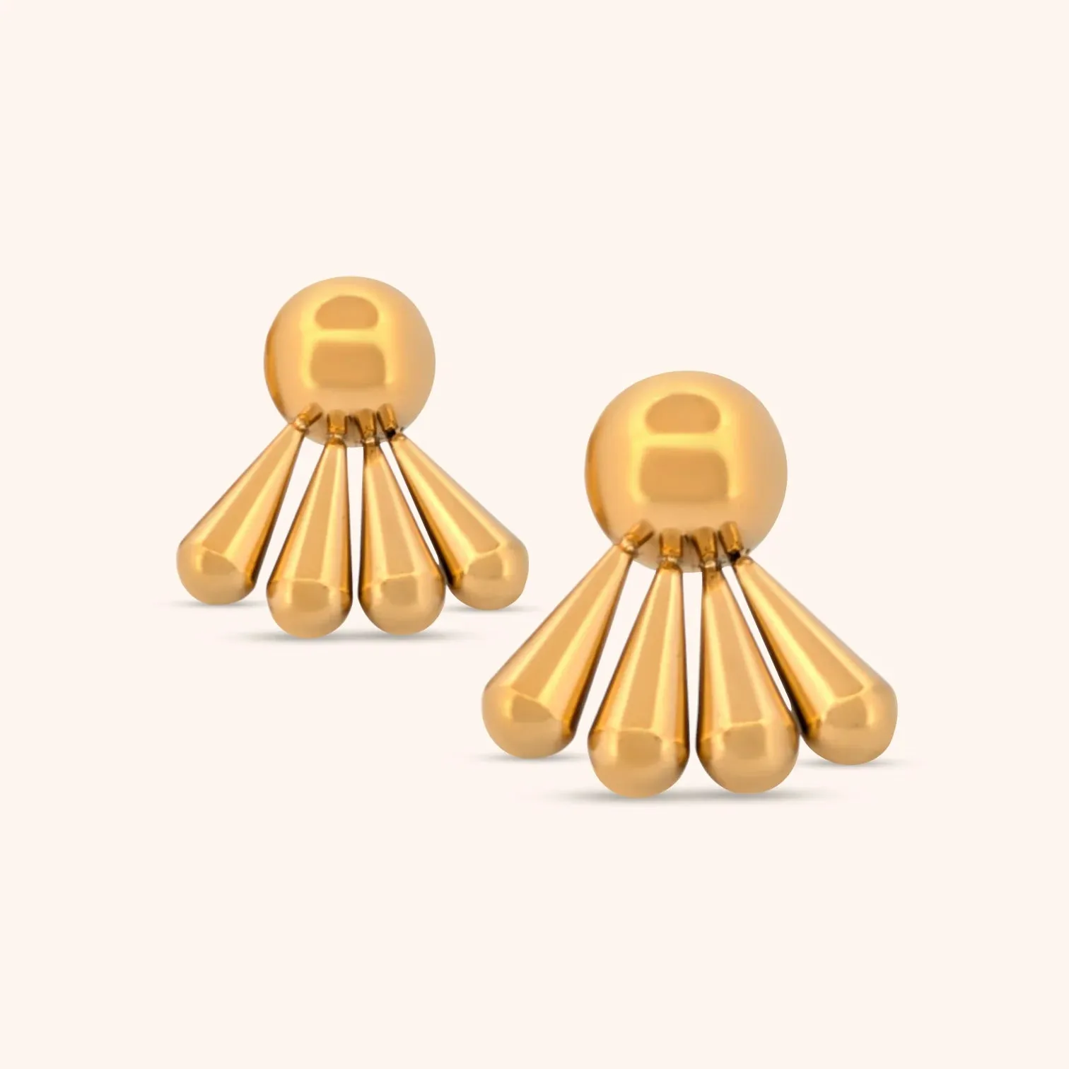 Pressie | Chic Statement Post Earrings Gold