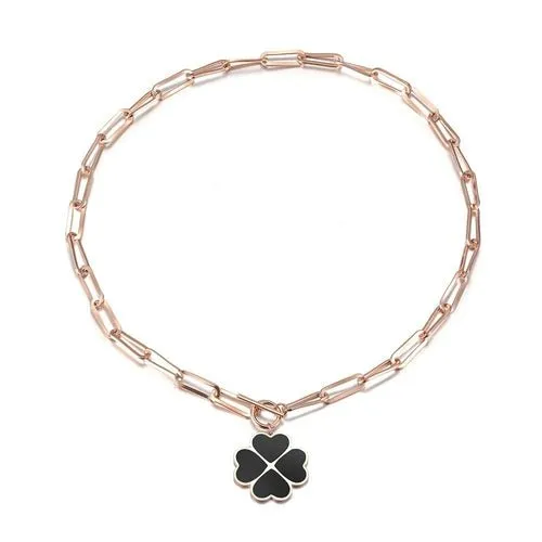 Radiant Luck- Four-Leaf Clover Charm Necklace"